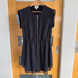 Piplette Navy Polka Dot Dress